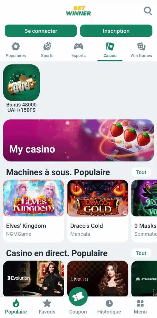 Betwinner mobile